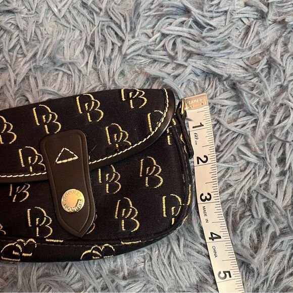 Dooney & Bourke Canvas Logo Shadow DB Flap Wristlet - Picture 2 of 4